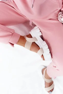 Discount Sandały Na Platformie Beżowe Vagabond Damskie Sandały Gumowe|Sandały Płaskie