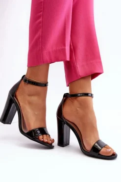 Sandały Na Obcasie>Boto Sandały Na Słupku Czarne Thakko