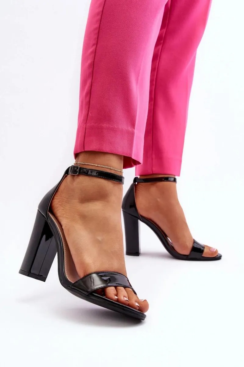 Sandały Na Obcasie>Boto Sandały Na Słupku Czarne Thakko