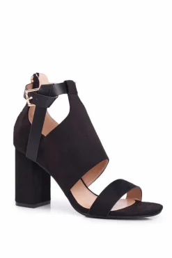Sandały Na Obcasie></noscript>Buty damskie Vinceza Sandały Na Słupku Z Cholewką Vinceza 20-17054 Czarne