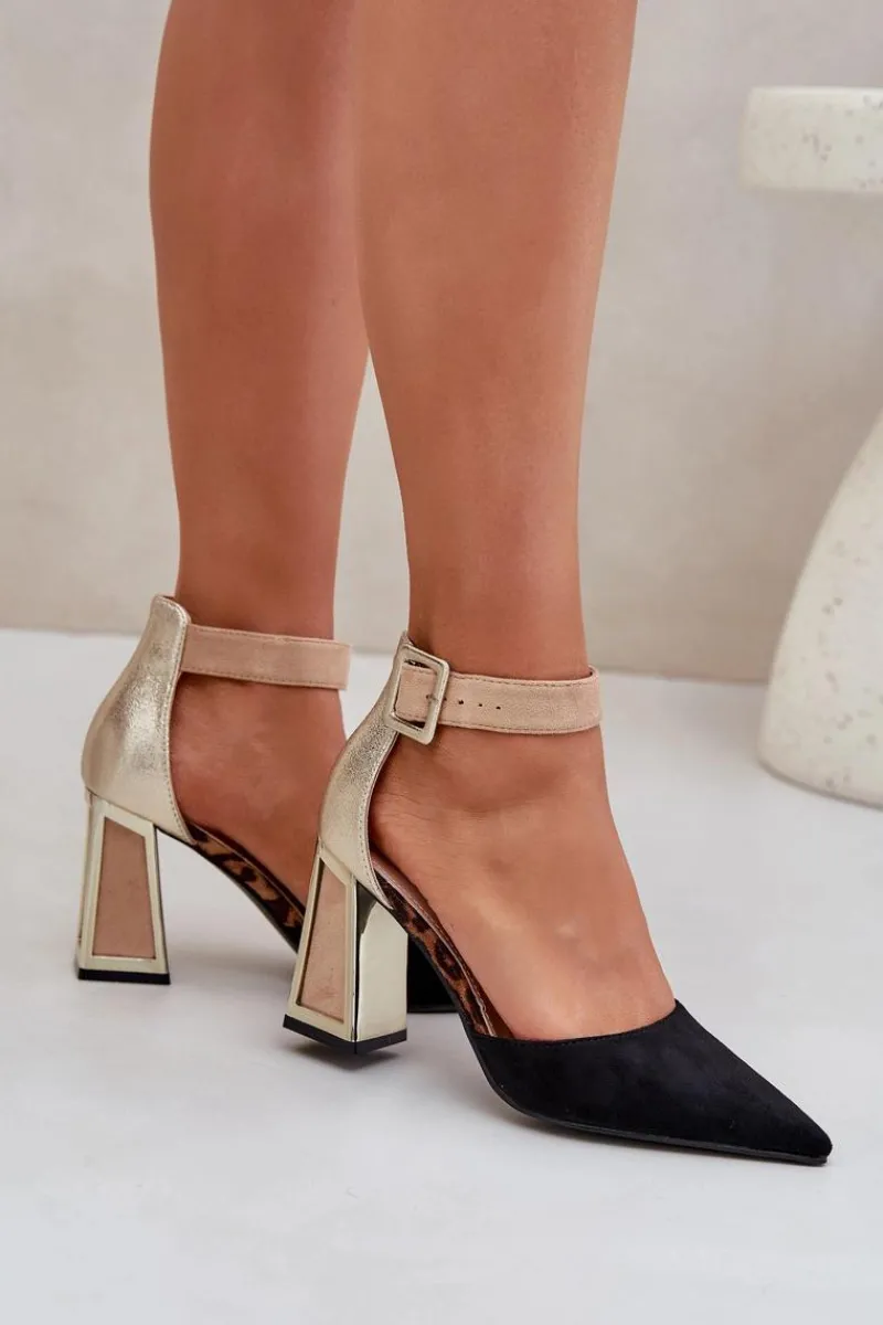 Sandały Na Słupku|Sandały Na Obcasie>Boto Sandały Na Słupku Ze Szpiczastymi Noskami Czarne Gekkaria