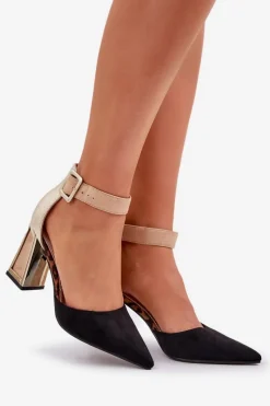 Sandały Na Słupku|Sandały Na Obcasie><noscript><img width=