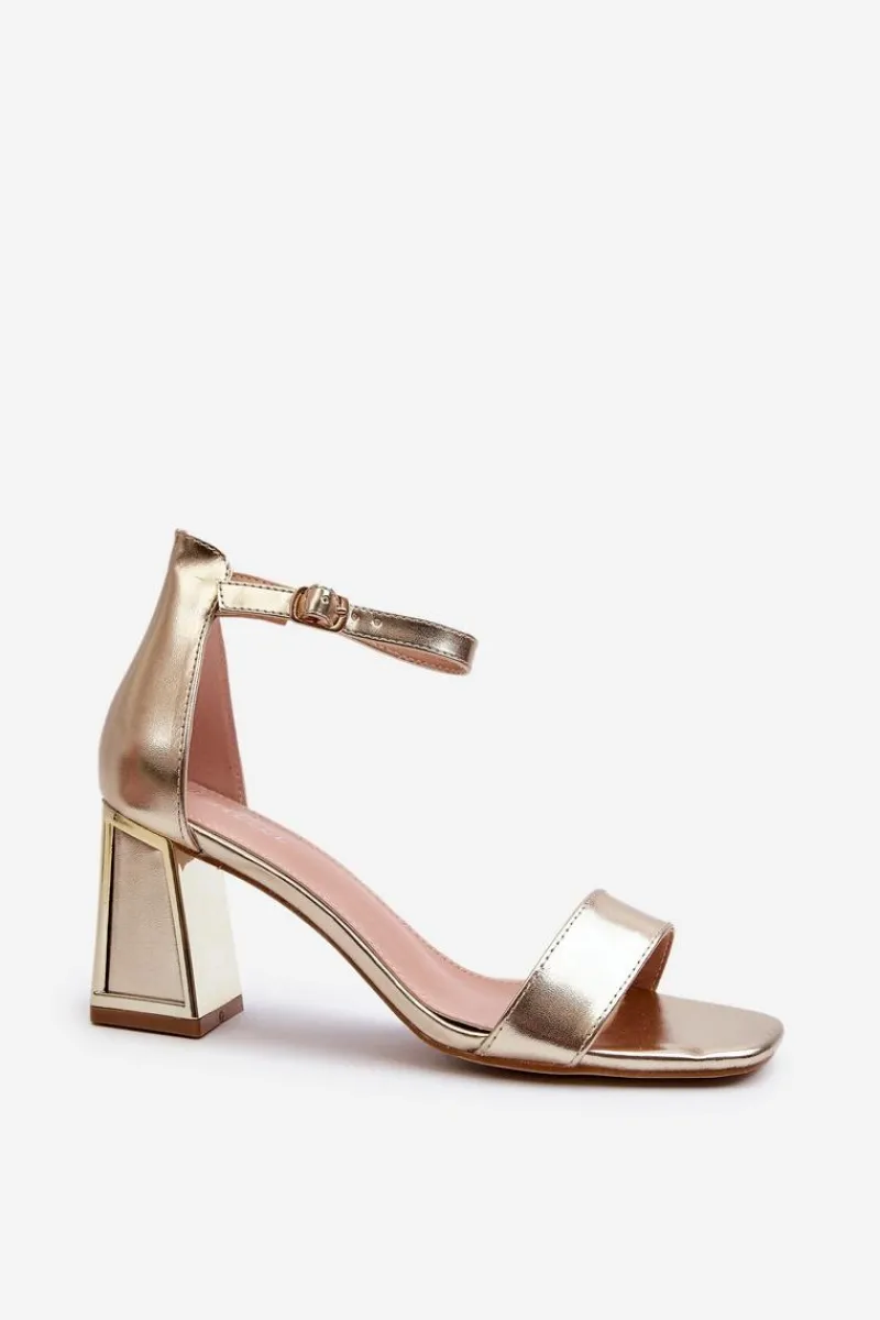 Sandały Na Obcasie>Boto Sandały Na Słupku Złote Pholia