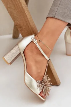 Sandały Na Słupku|Sandały Na Obcasie><noscript><img width=