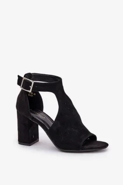 Sandały Na Słupku|Sandały Na Obcasie><noscript><img width=