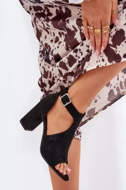 Sandały Na Słupku|Sandały Na Obcasie><noscript><img width=