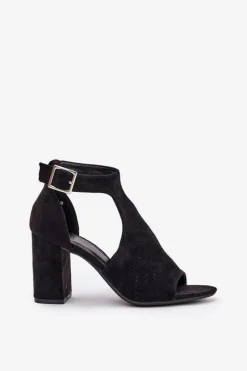 Sandały Na Słupku|Sandały Na Obcasie><noscript><img width=