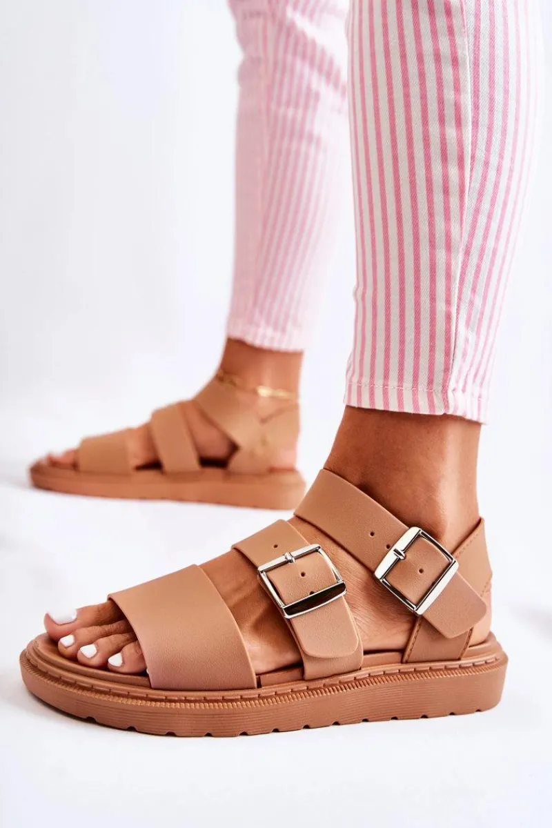 Outlet Boto Sandały Z Klamrą Camel Reese