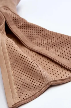 Sale S.Barski HY66-139 Ażurowe Kozaki Damskie Beżowe Damskie Kozaki Wiosenne|Kozaki Ażurowe