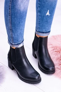 Hot Buty Sergio Leone Sergio Leone Czarne Botki Na Słupku Megusto