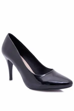 Clearance Buty Sergio Leone Sergio Leone Lakierowane Czółenka Szpilki Czarne Greca