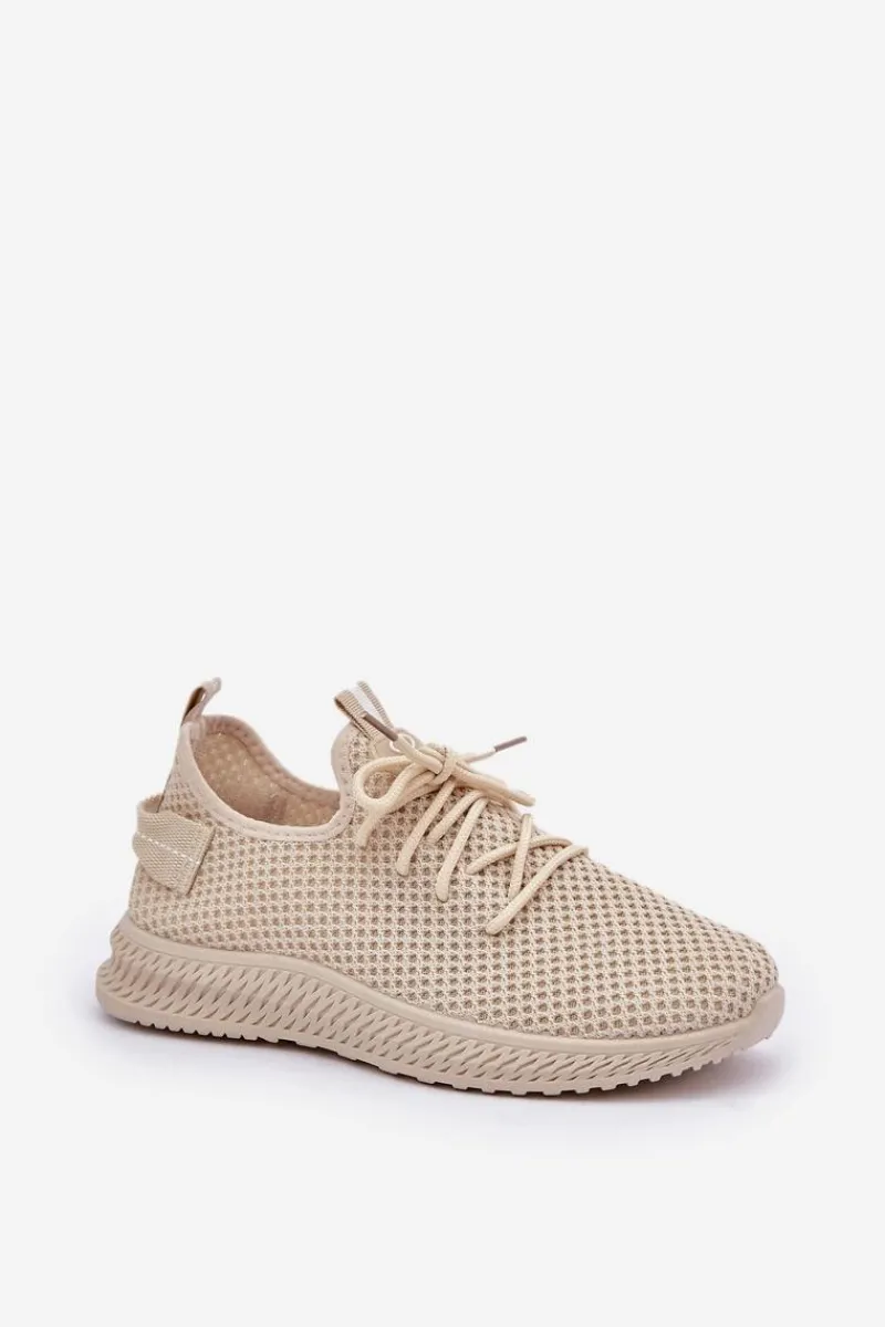 Sneakersy Damskie>Boto Siateczkowe Wsuwane Buty Sportowe Damskie Beżowe Harice