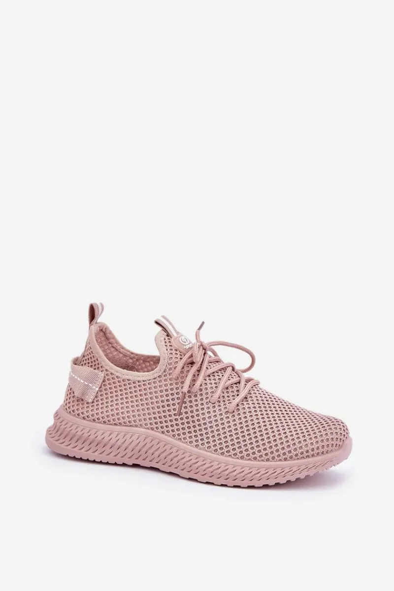 Outlet Boto Siateczkowe Wsuwane Buty Sportowe Damskie Różowe Harice
