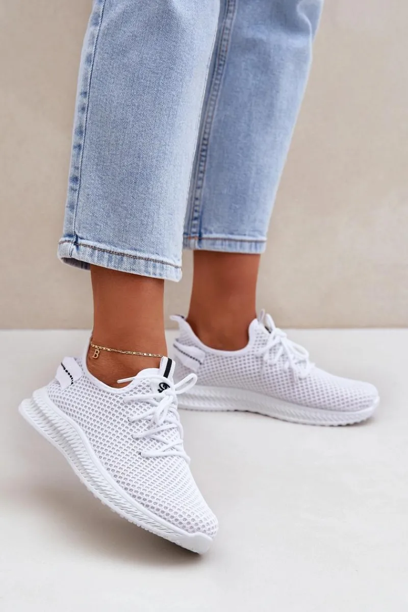 Sale Siateczkowe Wsuwane Buty Sportowe Damskie Białe Harice Damskie Sneakersy Damskie