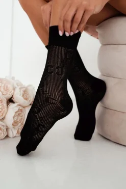 Online Skarpetki Damskie Ażurowe CC Czarne Skarpetki|Skarpetki