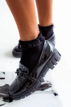 New Skarpetki Damskie Bawełniane Z Koronką Czarne Skarpetki|Skarpetki