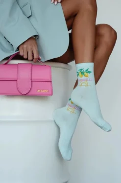 Sale Milena Skarpetki Damskie LIMONCELLO Miętowe Zielony