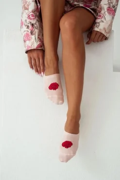 Best Skarpetki Microstopki Damskie Bawełniane Róża Brzoskwiniowe Skarpetki|Skarpetki