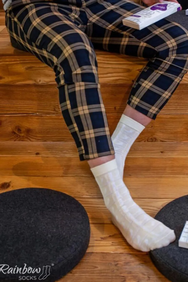 Skarpetki|Skarpetki>ZOOKSY/RAINBOW SOCKS Skarpetki Rainbow Socks Biała Czekolada 1 Para Wielokolorowy