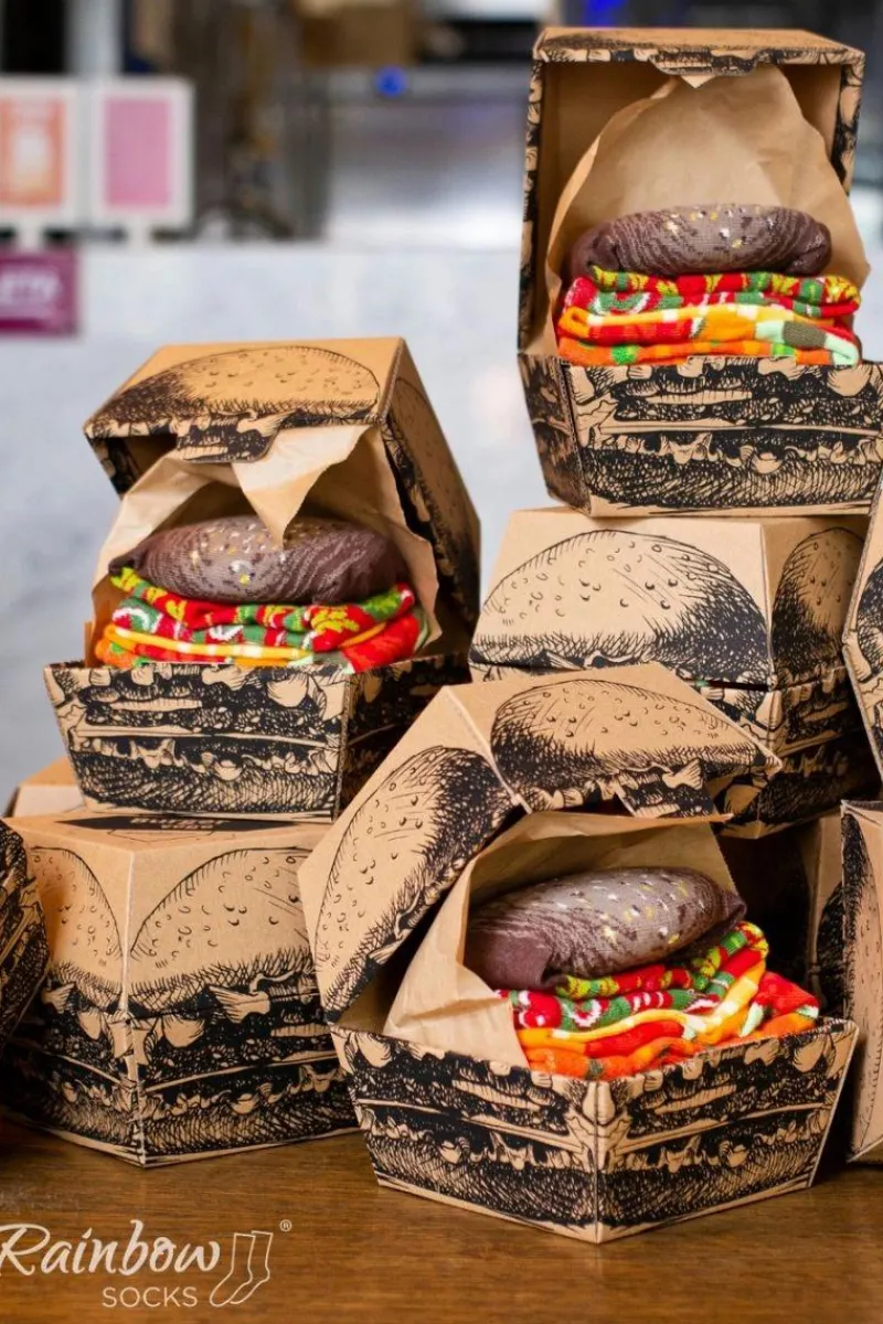 Skarpetki|Skarpetki>ZOOKSY/RAINBOW SOCKS Skarpetki Rainbow Socks Burger Vege 2 Pary Wielokolorowy