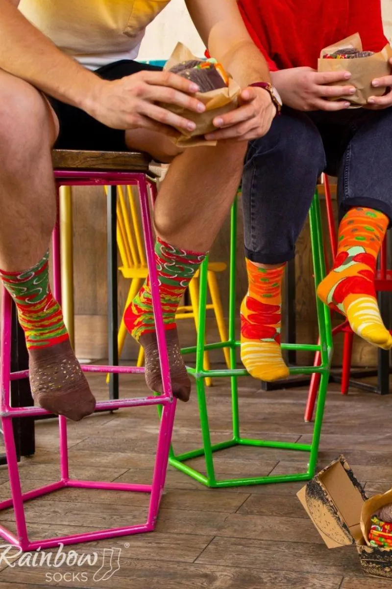 Skarpetki|Skarpetki>ZOOKSY/RAINBOW SOCKS Skarpetki Rainbow Socks Burger Vege 2 Pary Wielokolorowy