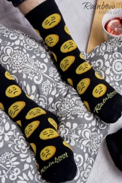 Clearance Skarpetki Rainbow Socks Emotikony Śmieszek Smuteczek Ważniak 3 Pary Skarpetki|Skarpetki
