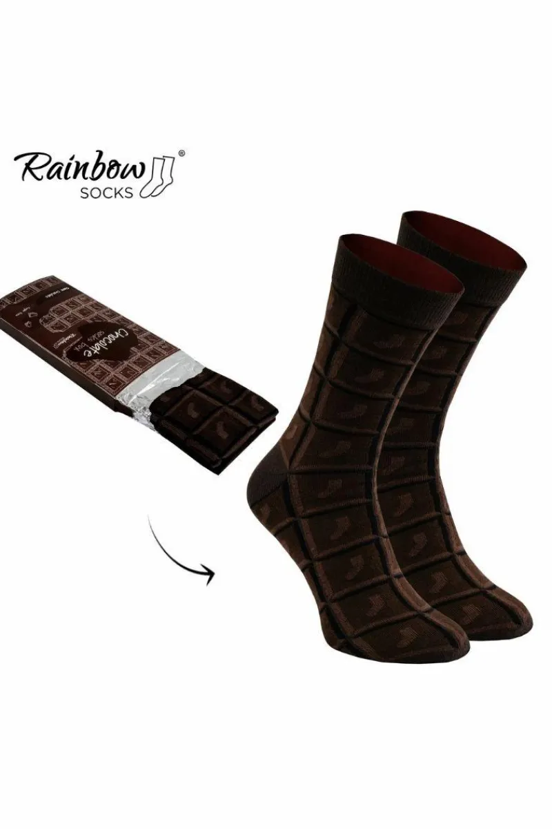 Skarpetki|Skarpetki>ZOOKSY/RAINBOW SOCKS Skarpetki Rainbow Socks Gorzka Czekolada 1 Para