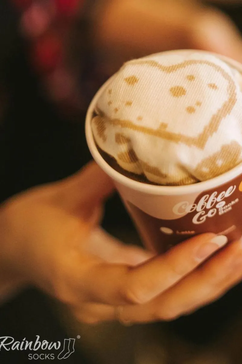 Skarpetki|Skarpetki>ZOOKSY/RAINBOW SOCKS Skarpetki Rainbow Socks Kawowe Cappuccino 1 Para Brązowy