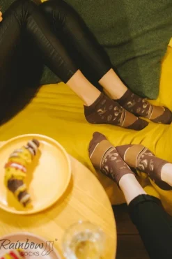 Sale ZOOKSY/RAINBOW SOCKS Skarpetki Rainbow Socks Kawowe Espresso 1 Para
