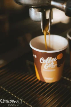 Sale ZOOKSY/RAINBOW SOCKS Skarpetki Rainbow Socks Kawowe Espresso 1 Para