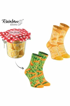 Sale ZOOKSY/RAINBOW SOCKS Skarpetki Rainbow Socks Owoce W Słoiku Cytryny Marchewka Groszek 2 Pary