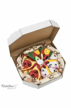 Best Skarpetki Rainbow Socks Pizza 4 Pary Pepperoni Wegetariańska Capricciosa Skarpetki|Skarpetki
