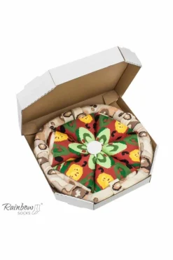 Discount ZOOKSY/RAINBOW SOCKS Skarpetki Rainbow Socks Pizza 4 Pary Wegetariańska Wielokolorowy