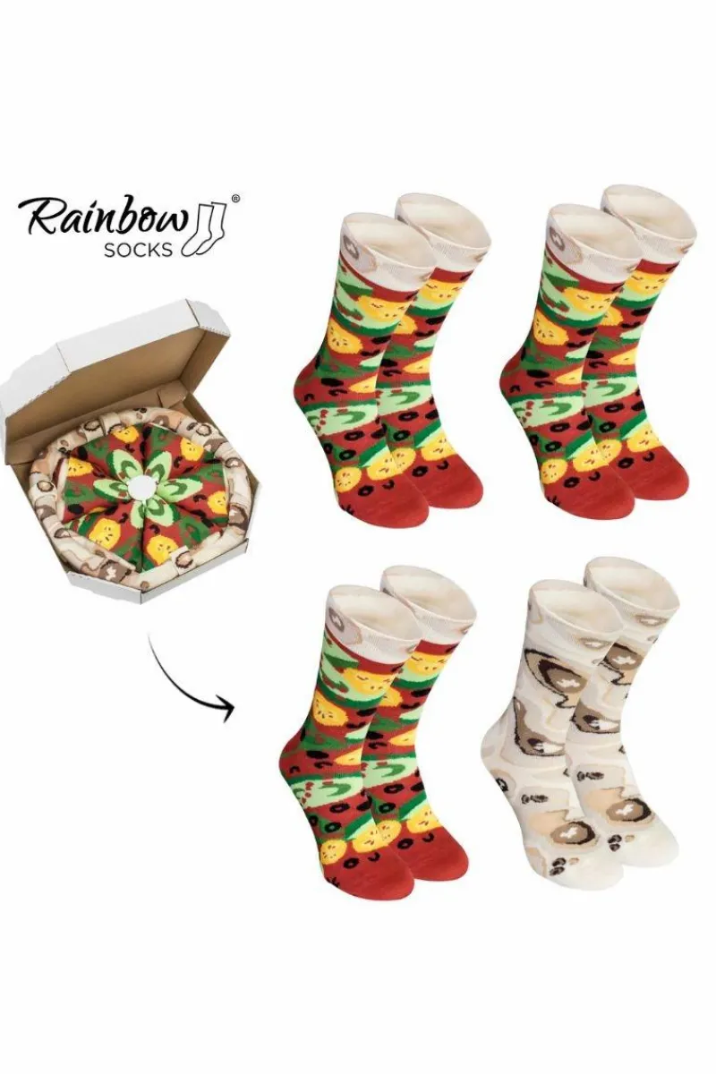 Skarpetki|Skarpetki>ZOOKSY/RAINBOW SOCKS Skarpetki Rainbow Socks Pizza 4 Pary Włoska