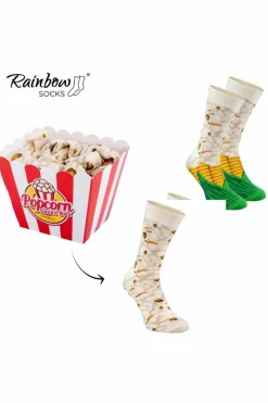 Outlet Skarpetki Rainbow Socks Pudełko Popcornu 2 Pary Skarpetki|Skarpetki