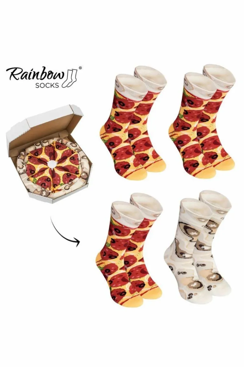 Best ZOOKSY/RAINBOW SOCKS Skarpetki Rainbow Socks Pizza 4 Pary Pepperoni