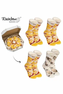 Skarpetki|Skarpetki>ZOOKSY/RAINBOW SOCKS Skarpetki Rainbow Socks Pizza 4 Pary Hawajska Wielokolorowy