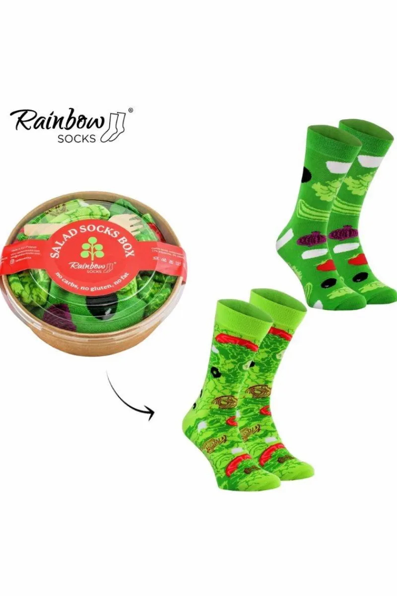 Skarpetki|Skarpetki>ZOOKSY/RAINBOW SOCKS Skarpetki Rainbow Socks Sałatka W Pudełku 2 Pary