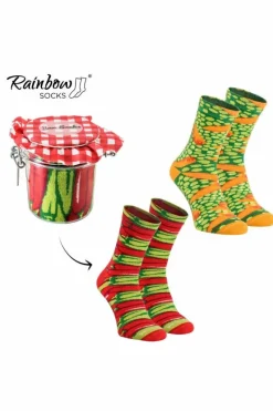 Online Skarpetki Rainbow Socks Warzywa W Słoiku Papryczki Chili Groszek Z Marchewką 2 Pary Skarpetki|Skarpetki