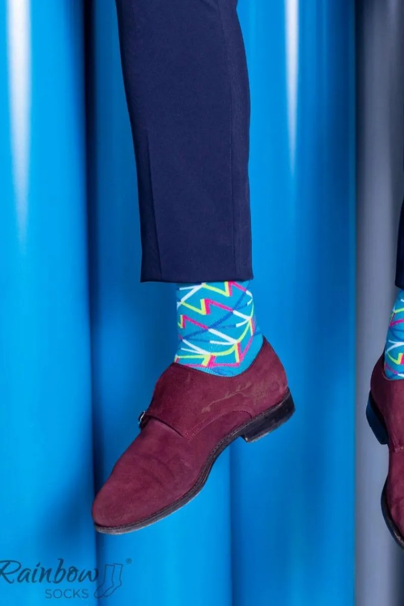 Skarpetki|Skarpetki>ZOOKSY/RAINBOW SOCKS Skarpetki Rainbow Socks W Geometryczne Wzory 3 Pary Wielokolorowy