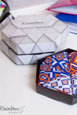 New ZOOKSY/RAINBOW SOCKS Skarpetki Rainbow Socks W Geometryczne Wzory 3 Pary Wielokolorowy
