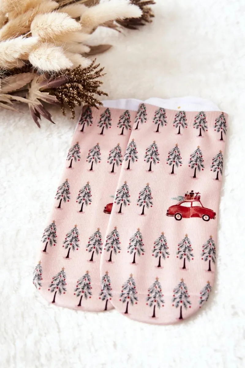 Hot Skarpetki Stopki Choinki Pomarańczowe Skarpetki|Skarpetki