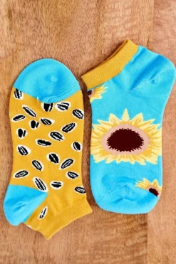 Online Skarpetki Stopki Nie Do Pary W Słoneczniki Niebiesko-Żółte Skarpetki|Skarpetki