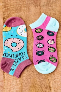 New Skarpetki Stopki Nie Do Pary W Pączki Niebiesko-Różowe Skarpetki|Skarpetki