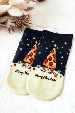 Clearance Skarpetki Stopki Pizza Zielono-Żółte Skarpetki|Skarpetki