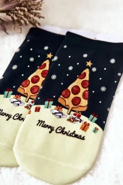 Clearance Skarpetki Stopki Pizza Zielono-Żółte Skarpetki|Skarpetki