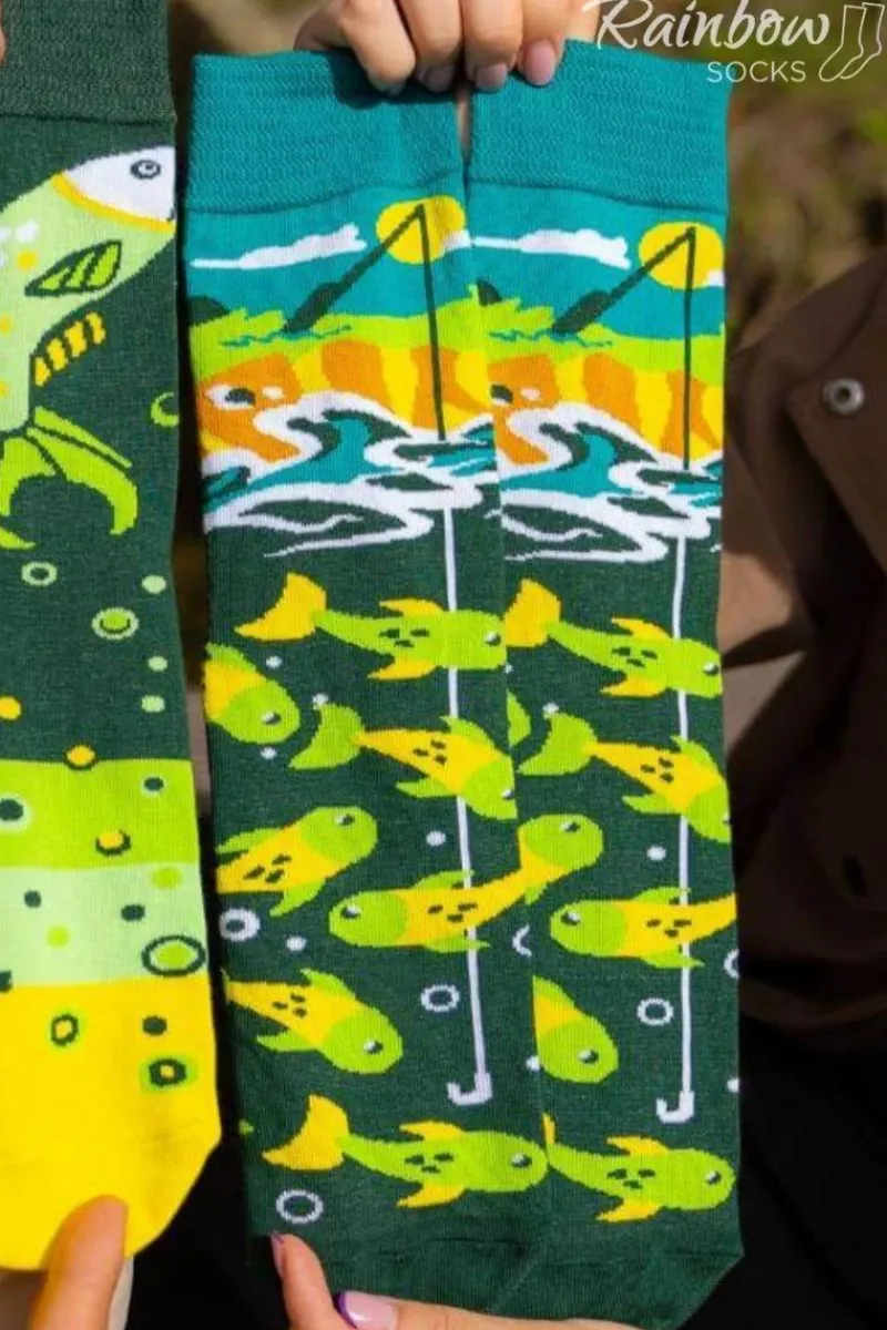 Best Skarpetkowy Zestaw FISHING TIME 2 Pary Rainbow Socks Skarpetki|Skarpetki