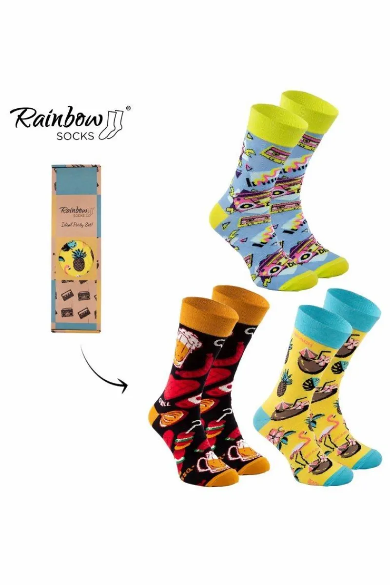 Best Skarpetkowy Zestaw PARTY BOX 3 Pary Rainbow Socks Skarpetki|Skarpetki