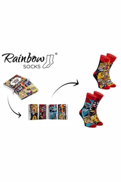 Hot ZOOKSY/RAINBOW SOCKS Skarpety COMICS 2 Pary Rainbow Socks