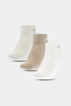 Skarpety Casual Dziewczęce 3-PACK JWAW23USOCF228-91S Multikolor Odzież 4F|Skarpetki